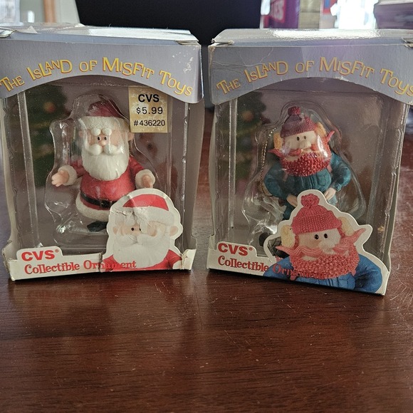 Enesco Other - The Island Of Misfit Toys CVS Santa & Yukon Cornelius 1999 Rare Ornaments